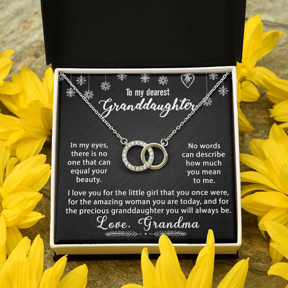 To My Granddaughter Necklace Gift - In my eyes - Perfect Pair #e174