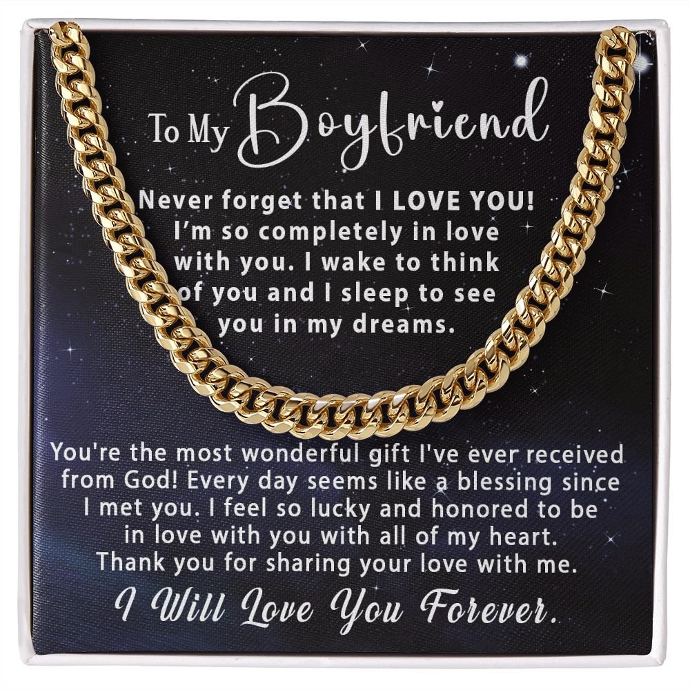 Cuban Link Chain Necklace - Message Card Jewelry - Jewelry Inns
