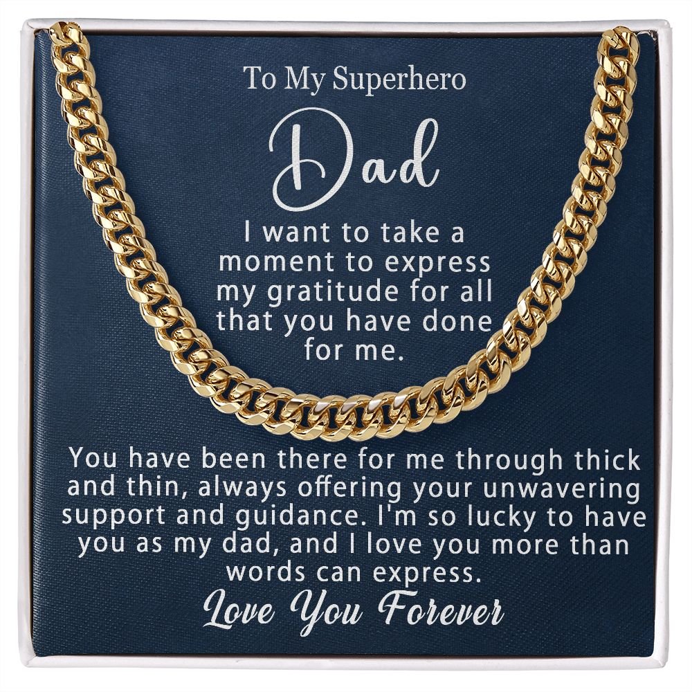 Cuban Link Chain - Necklace Gift for Dad - Jewelry Inns
