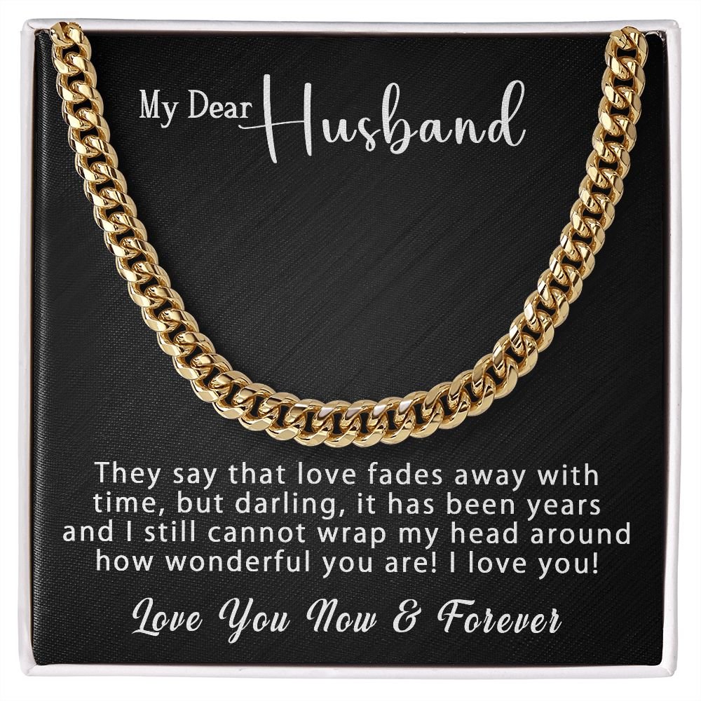 Personalized To My Husband Cuban Link Chain 5mm Necklace - Love fades away? #e96 - Image 7