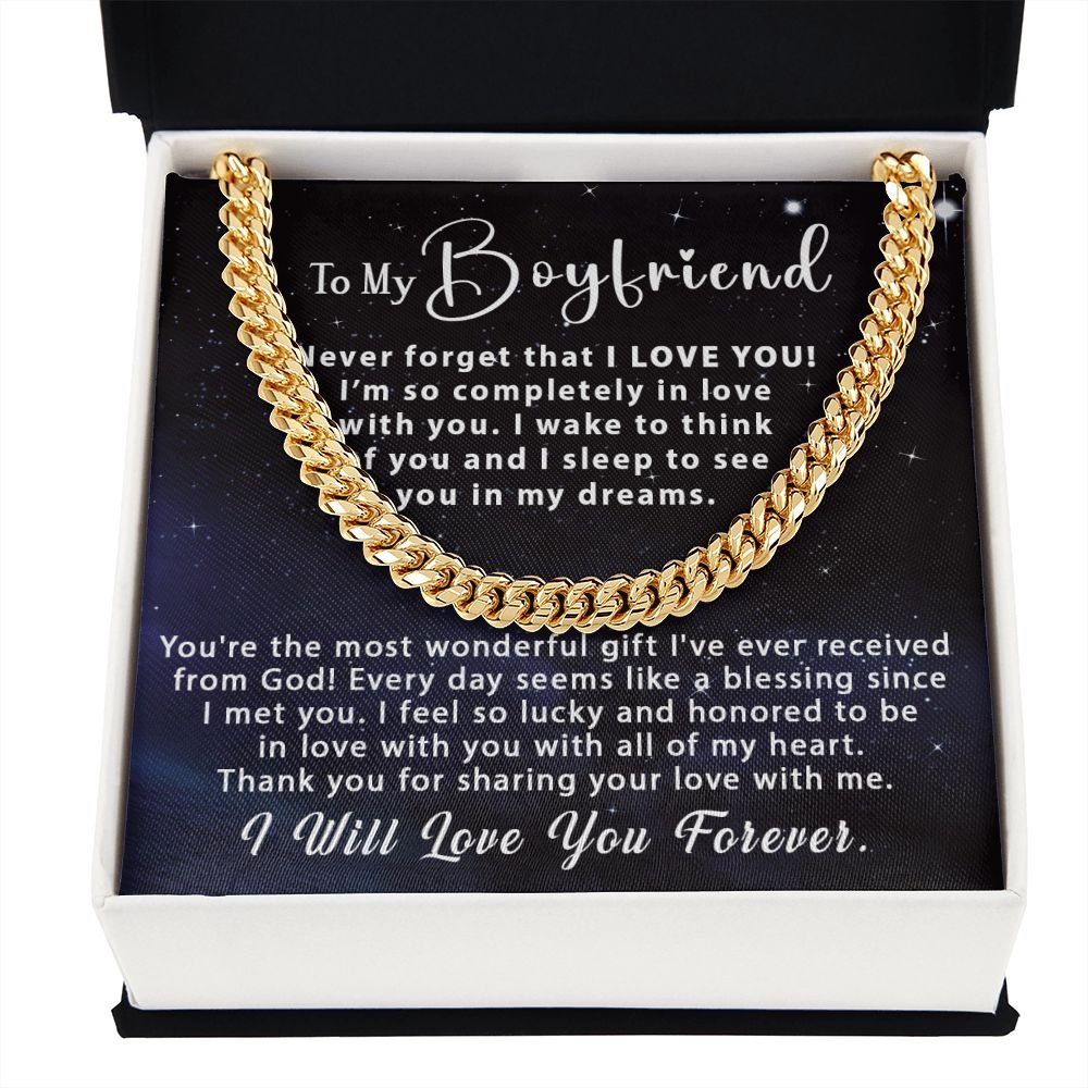Cuban Link Chain Necklace - Message Card Jewelry - Jewelry Inns
