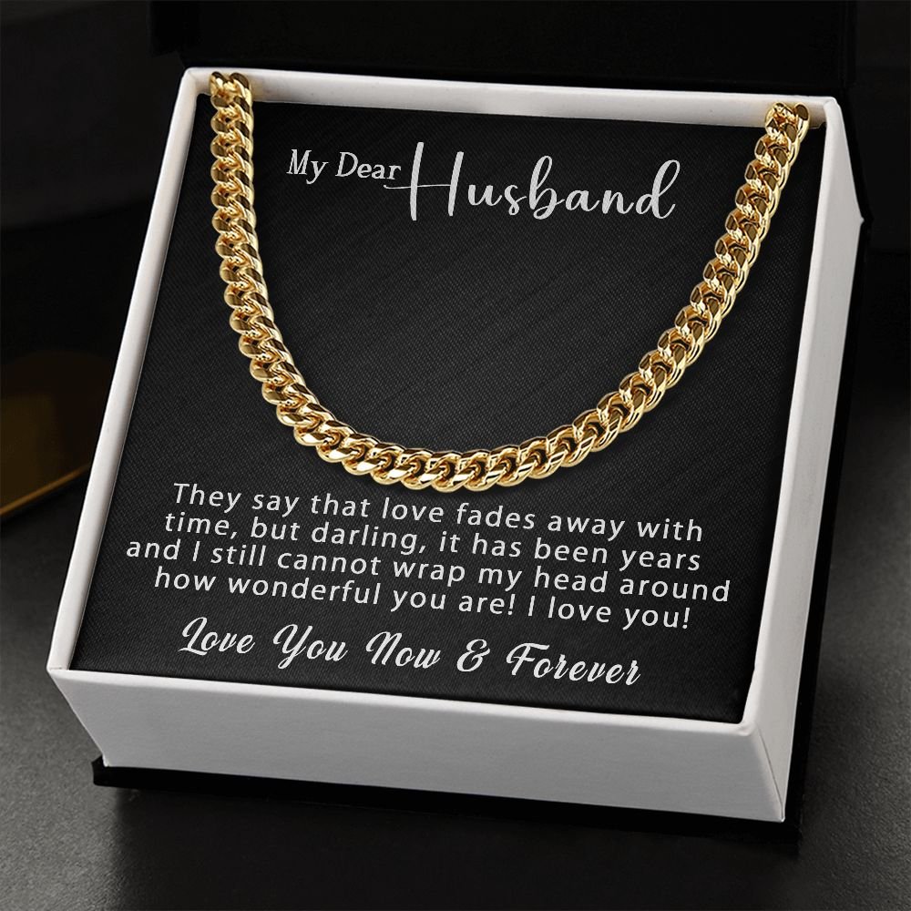 Personalized To My Husband Cuban Link Chain 5mm Necklace - Love fades away? #e96 - Image 9