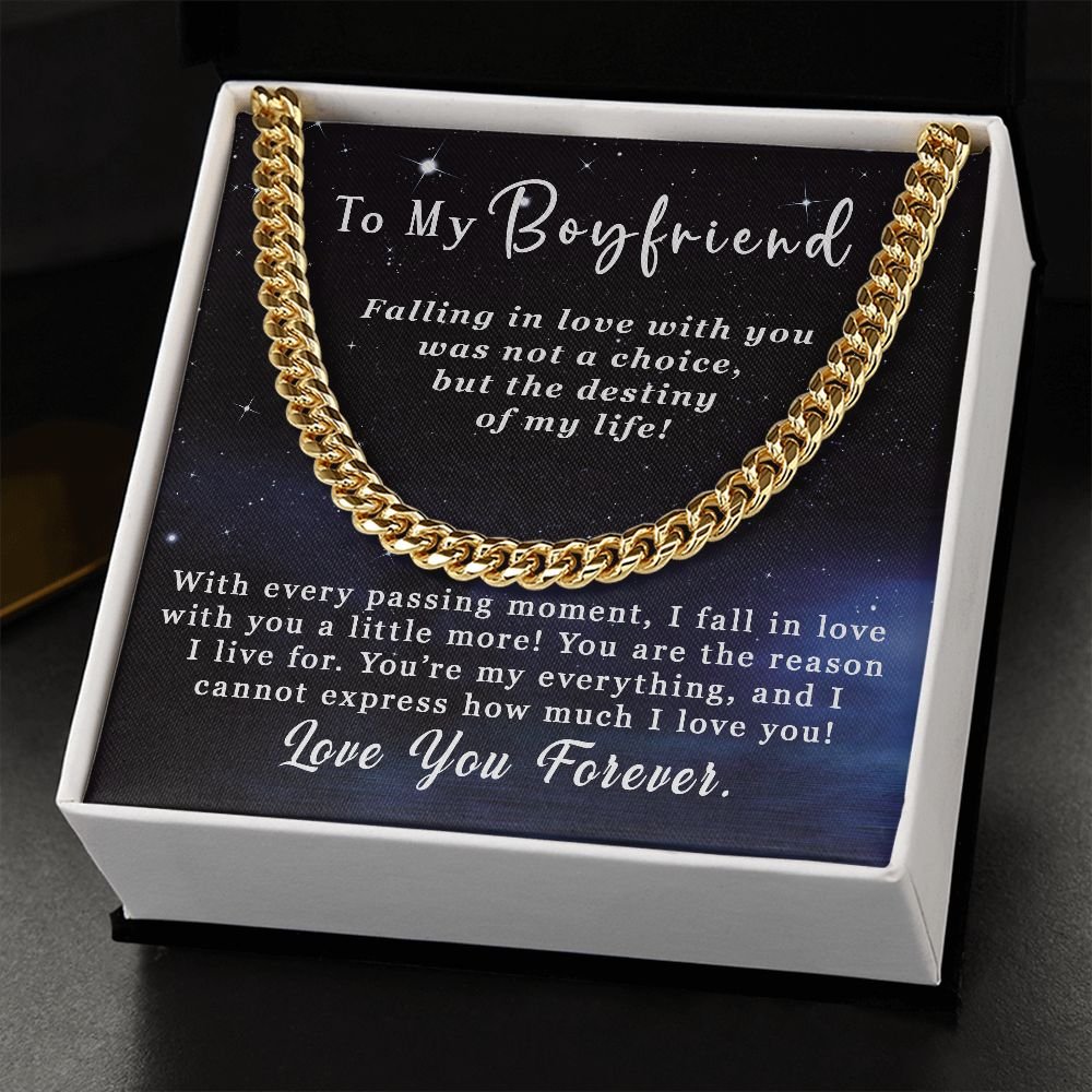Valentine's Day Gifts For Boyfriend Necklace Gifts For Men, I Love You Gifts For Boyfriend, Romantic Gifts For Him, Boyfriend Gifts Mens Cuban Link Chain, Promise Necklace For My Man #e52b - Image 5