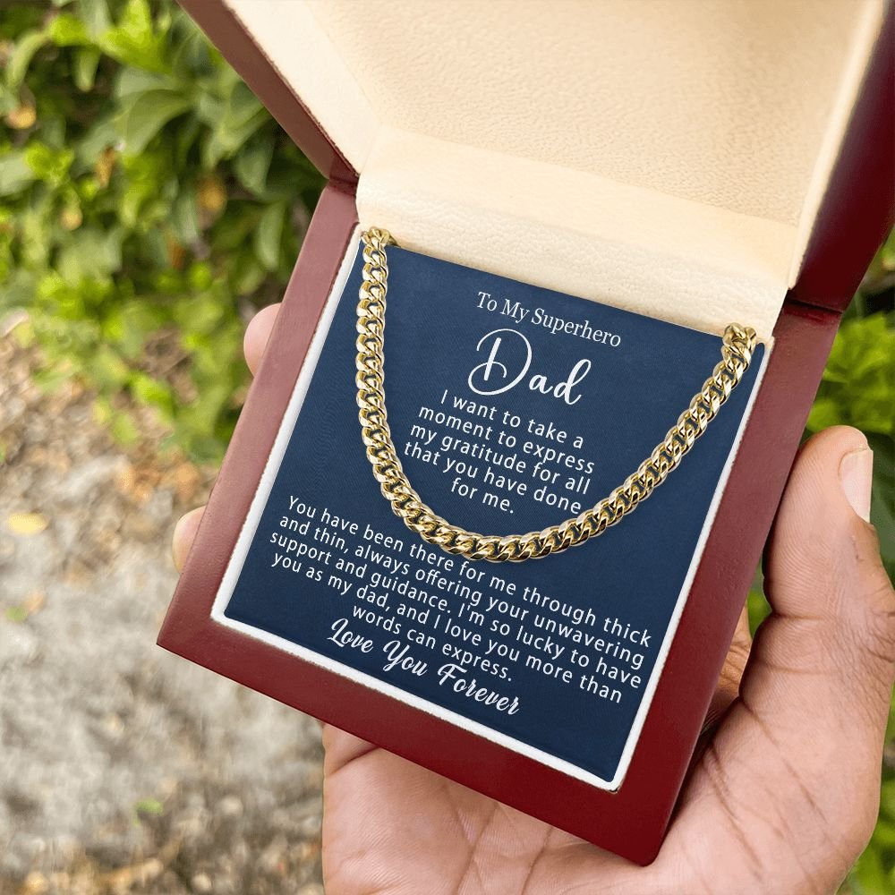Cuban Link Chain - Necklace Gift for Dad - Jewelry Inns