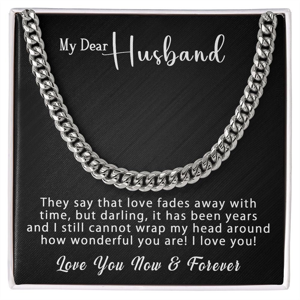 Personalized To My Husband Cuban Link Chain 5mm Necklace - Love fades away? #e96 - Image 2