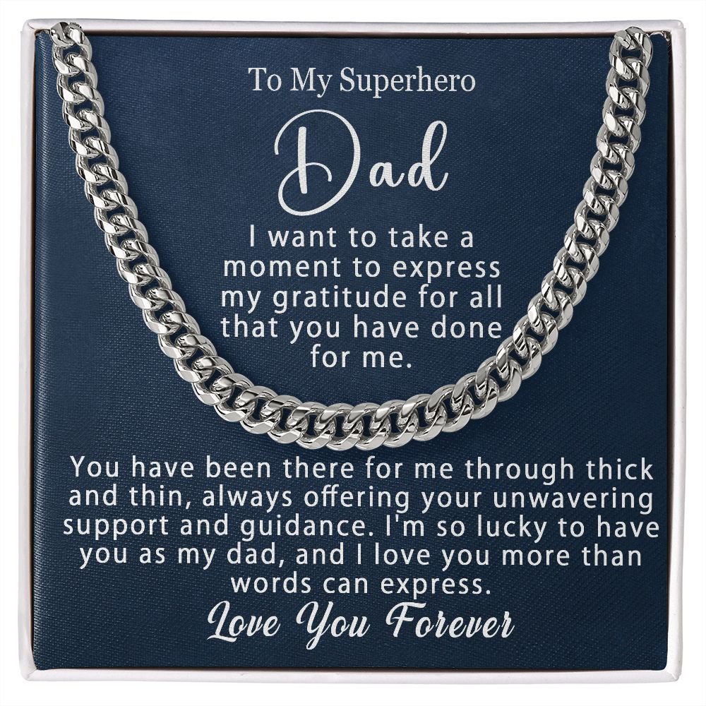 Cuban Link Chain - Necklace Gift for Dad - Jewelry Inns