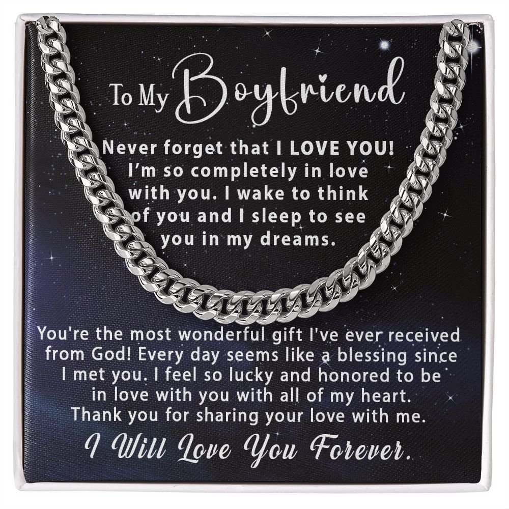 Cuban Link Chain Necklace - Message Card Jewelry - Jewelry Inns