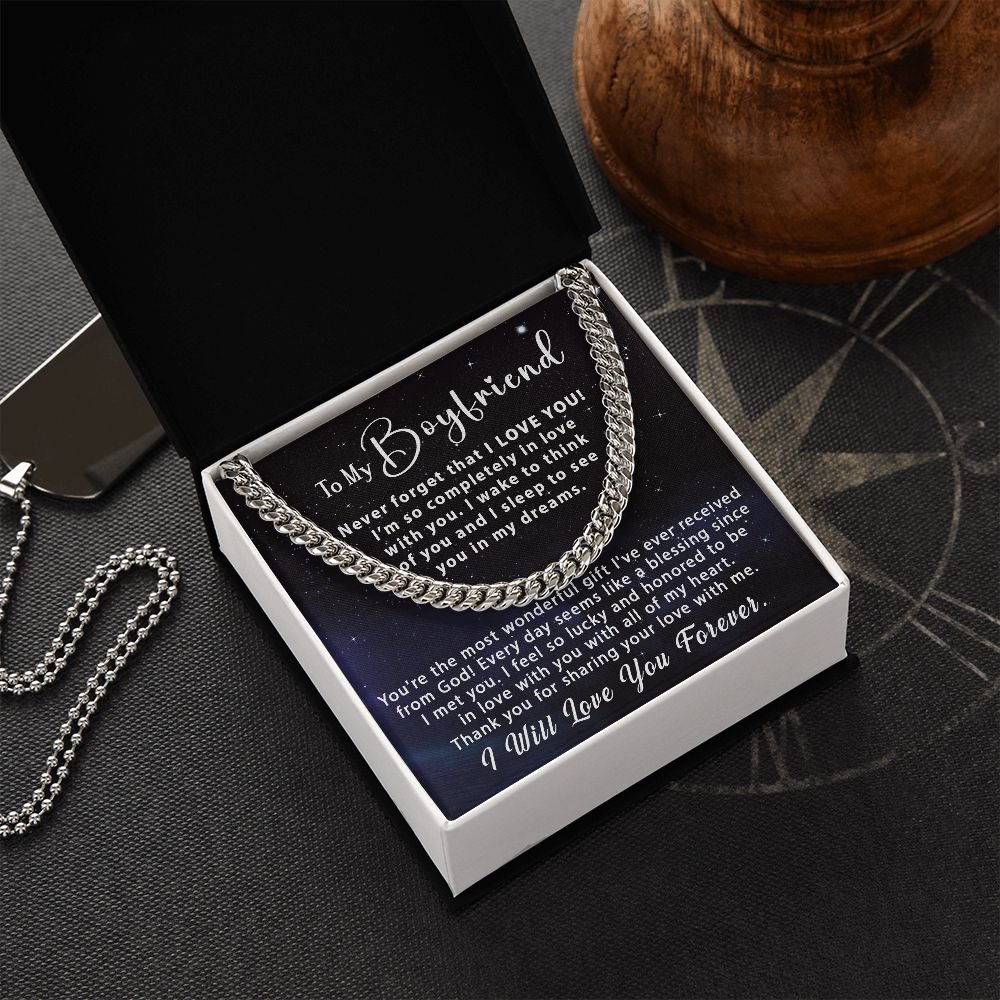 Cuban Link Chain Necklace - Message Card Jewelry - Jewelry Inns