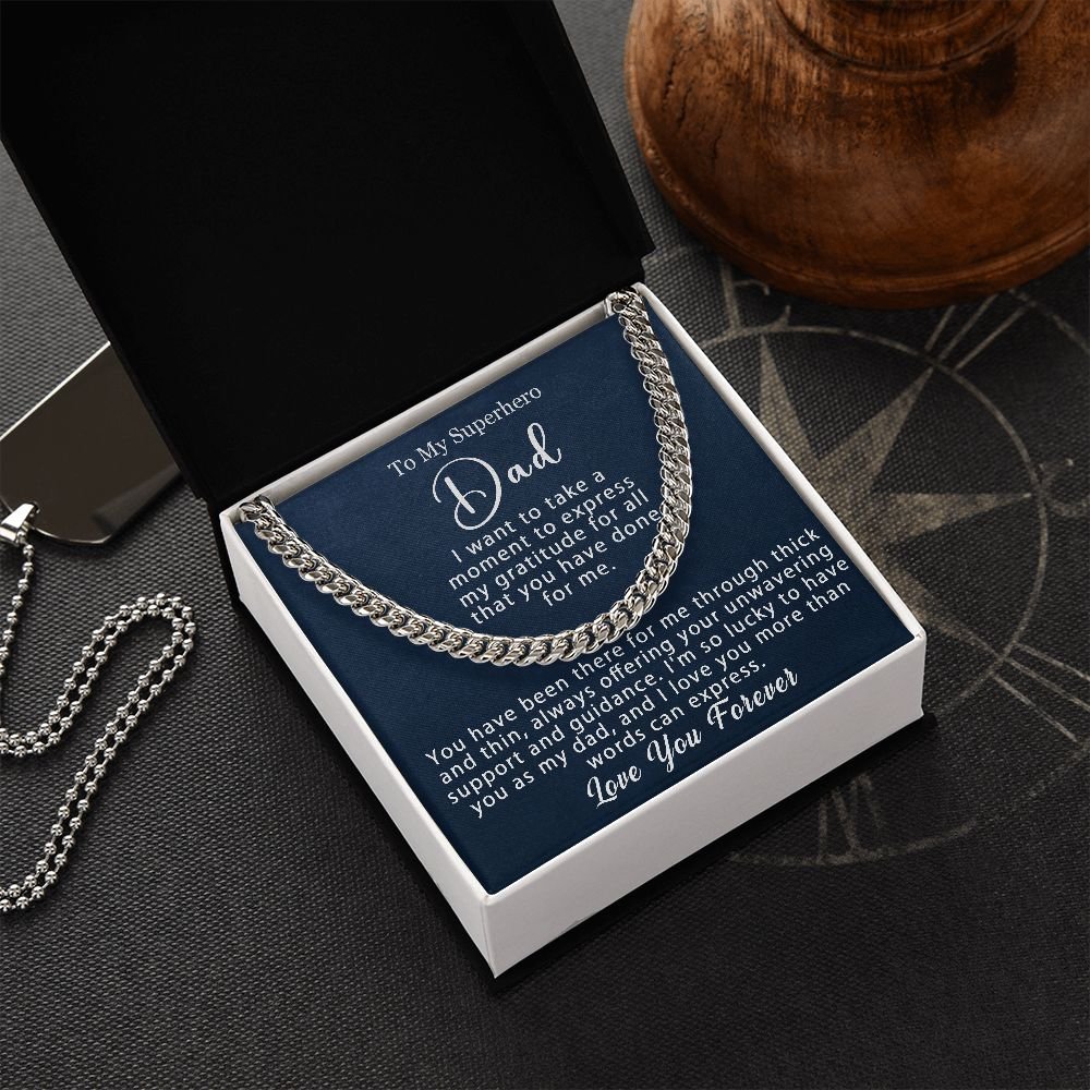 Cuban Link Chain - Necklace Gift for Dad - Jewelry Inns