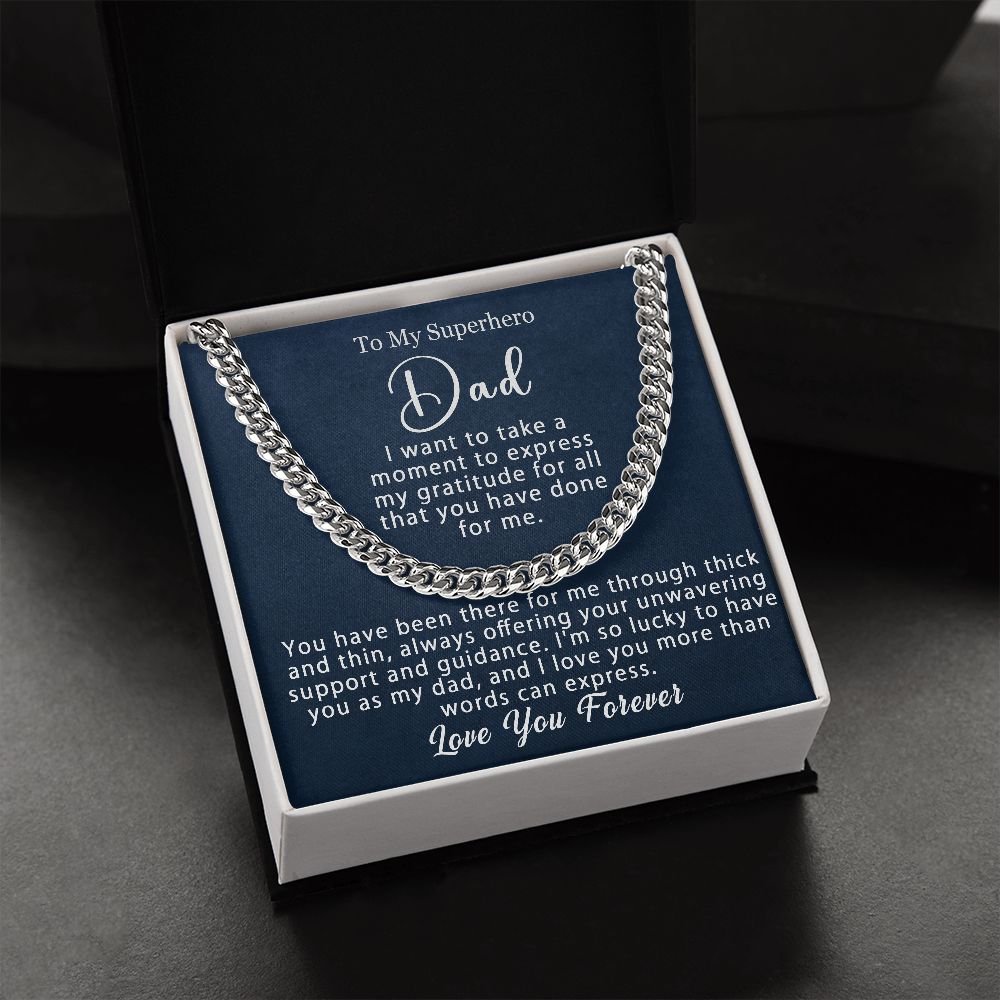 Cuban Link Chain - Necklace Gift for Dad - Jewelry Inns