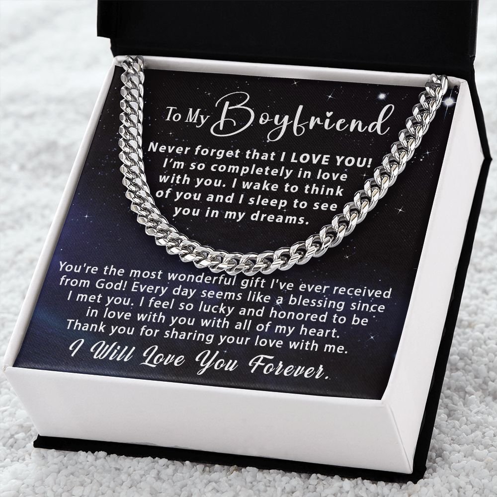 Cuban Link Chain Necklace - Message Card Jewelry - Jewelry Inns