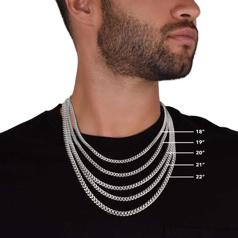 Personalized To My Husband Cuban Link Chain 5mm Necklace - Generous, selfless love #e205 - Image 11