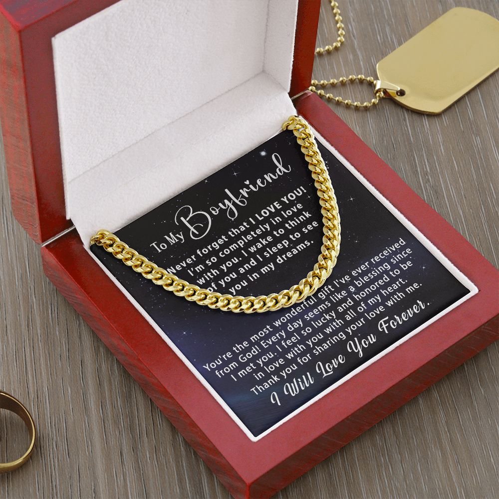 Cuban Link Chain Necklace - Message Card Jewelry - Jewelry Inns
