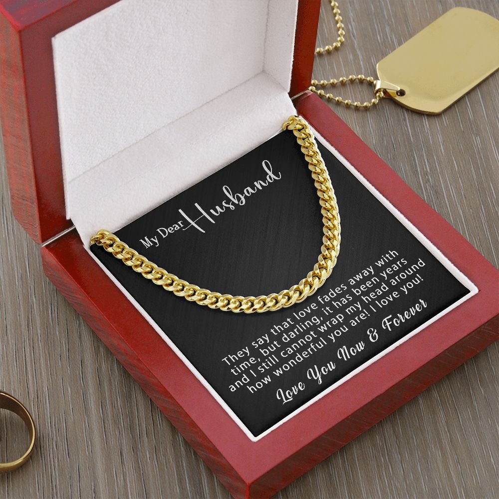 Personalized To My Husband Cuban Link Chain 5mm Necklace - Love fades away? #e96 - Image 10