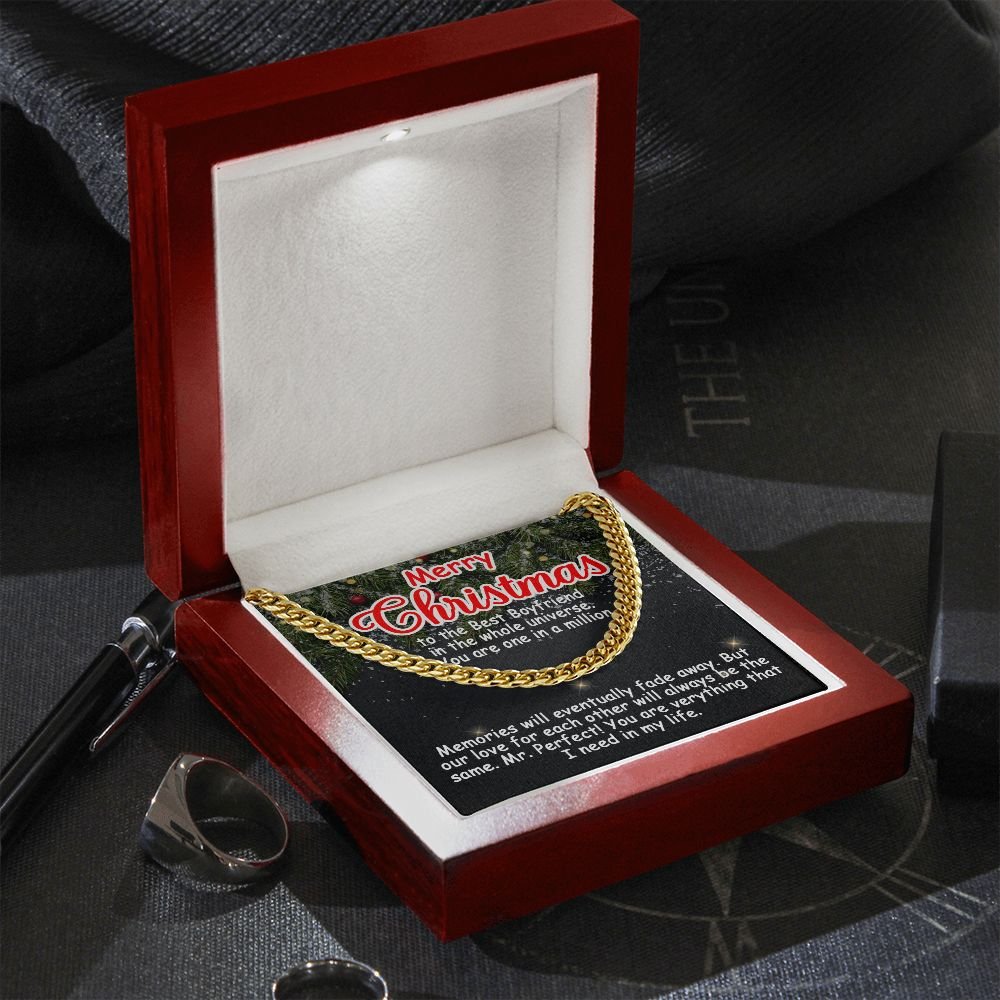 Personalized To My Boyfriend Cuban Link Chain 5mm Necklace - Merry Christmas #e192 - Image 11