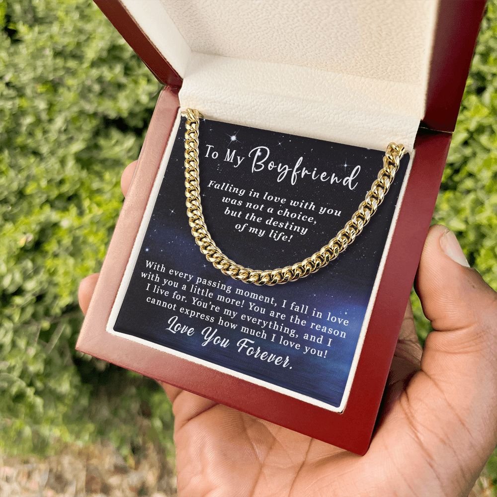 Valentine's Day Gifts For Boyfriend Necklace Gifts For Men, I Love You Gifts For Boyfriend, Romantic Gifts For Him, Boyfriend Gifts Mens Cuban Link Chain, Promise Necklace For My Man #e52b - Image 8