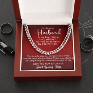 To My Husband Cuban Link Chain - Beautiful melody of life #e213