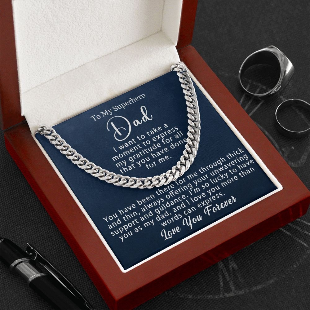Cuban Link Chain - Necklace Gift for Dad - Jewelry Inns