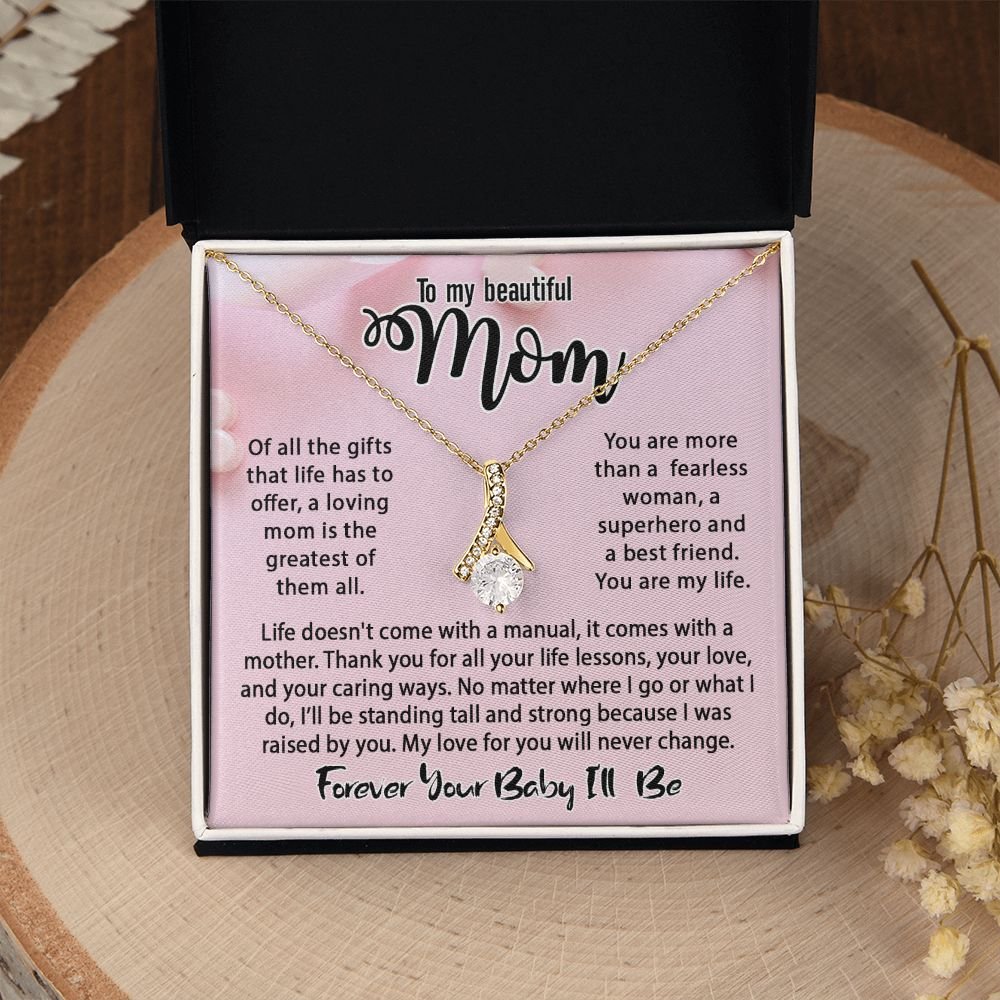 To My Mom Necklace, Mom Birthday Gift From Daughter & Son, Mothers Day Ideas Love Quote Message Card Alluring Beauty Pendant Jewelry For Mother #e234 - Image 13
