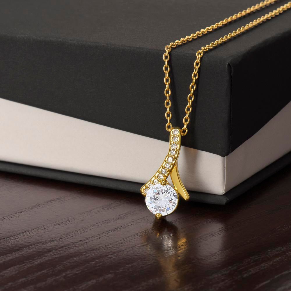 To My Granddaughter Necklace Gift - Believe deep in your heart - Alluring Beauty #e72c - Image 10