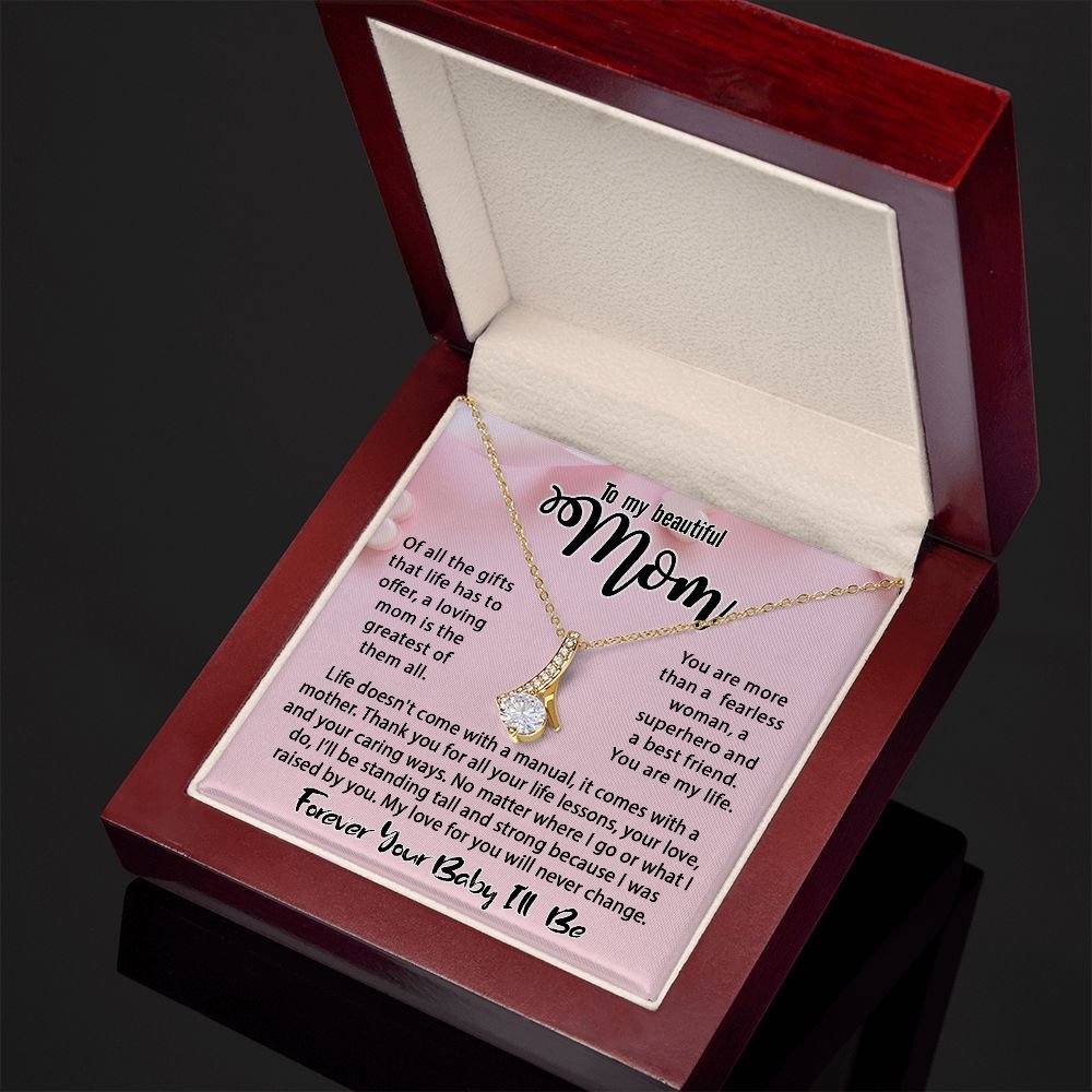 To My Mom Necklace, Mom Birthday Gift From Daughter & Son, Mothers Day Ideas Love Quote Message Card Alluring Beauty Pendant Jewelry For Mother #e234 - Image 9
