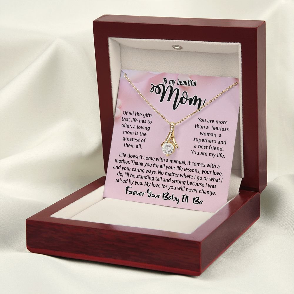 To My Mom Necklace, Mom Birthday Gift From Daughter & Son, Mothers Day Ideas Love Quote Message Card Alluring Beauty Pendant Jewelry For Mother #e234 - Image 11