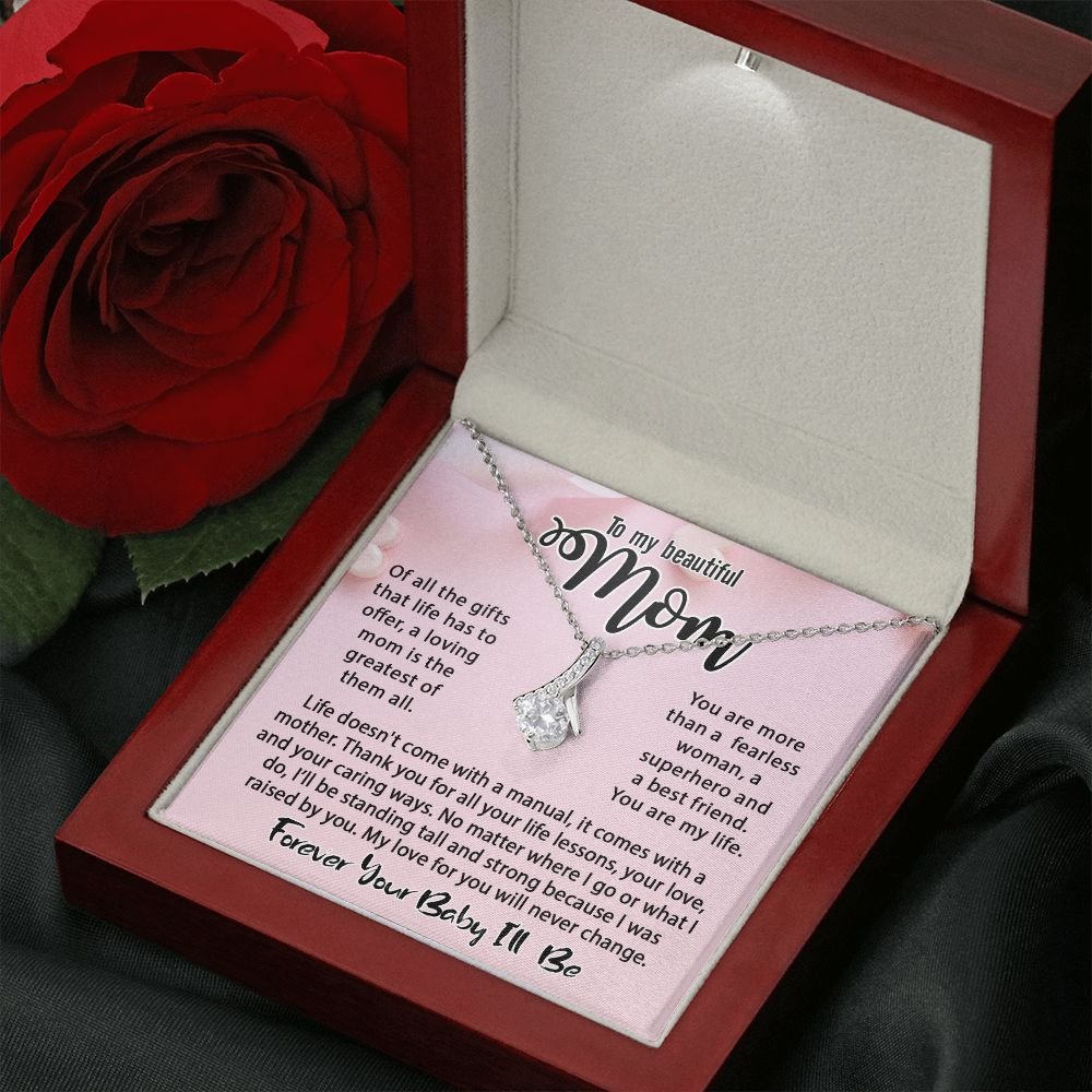To My Mom Necklace, Mom Birthday Gift From Daughter & Son, Mothers Day Ideas Love Quote Message Card Alluring Beauty Pendant Jewelry For Mother #e234 - Image 12