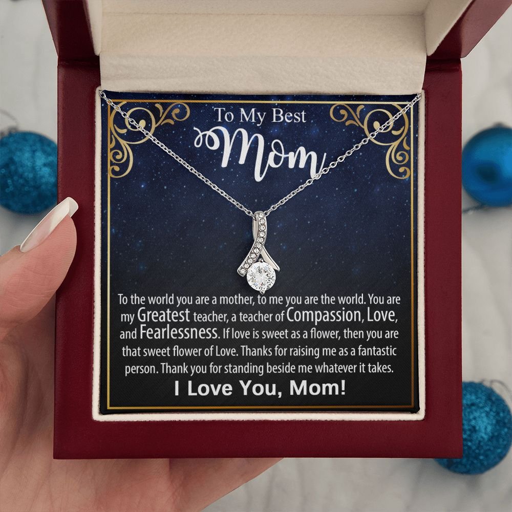 Necklace For Mom: To My Mom Presents, Mother's Day Birthday Gift Ideas From Daughter & Son, Message Card Alluring Beauty Pendant Jewelry #e240 - Image 10