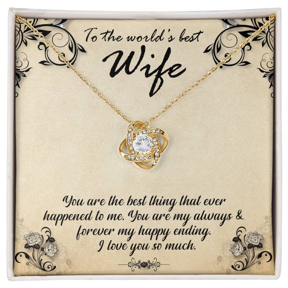 Love Knot Necklace for Wife - Personalized Jewelry