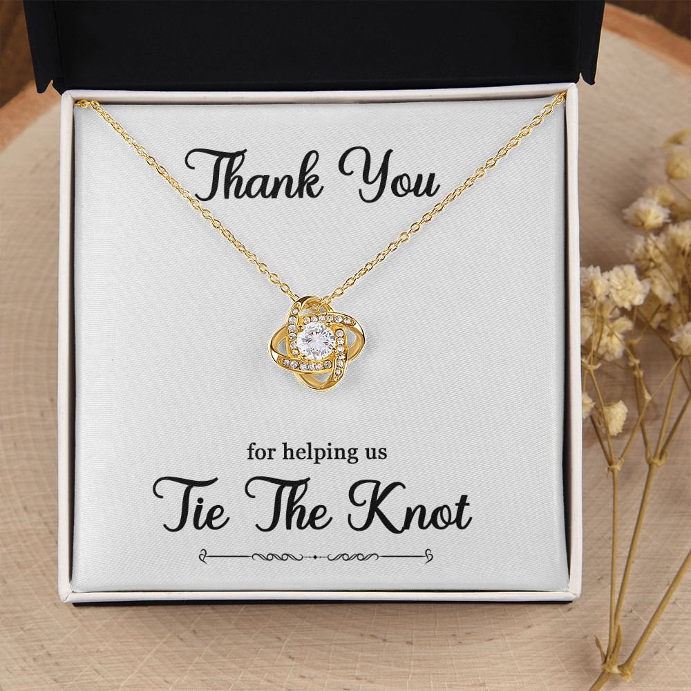 To My Bridesmaid Gift - Thank You For helping Us Tie The Knot - Love Knot Necklace #e74 - Image 37