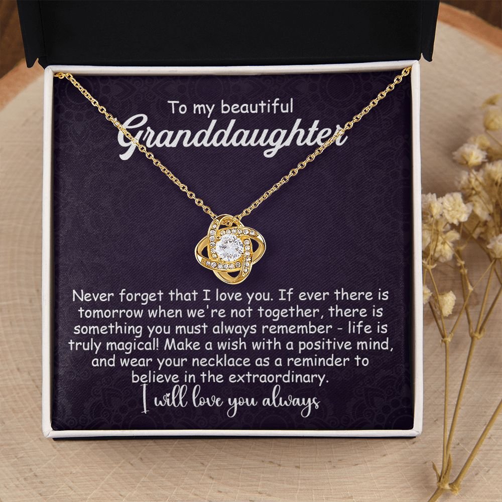 To My Granddaughter Necklace Gift - Life is truly magical - Love Knot #e157 - Image 9