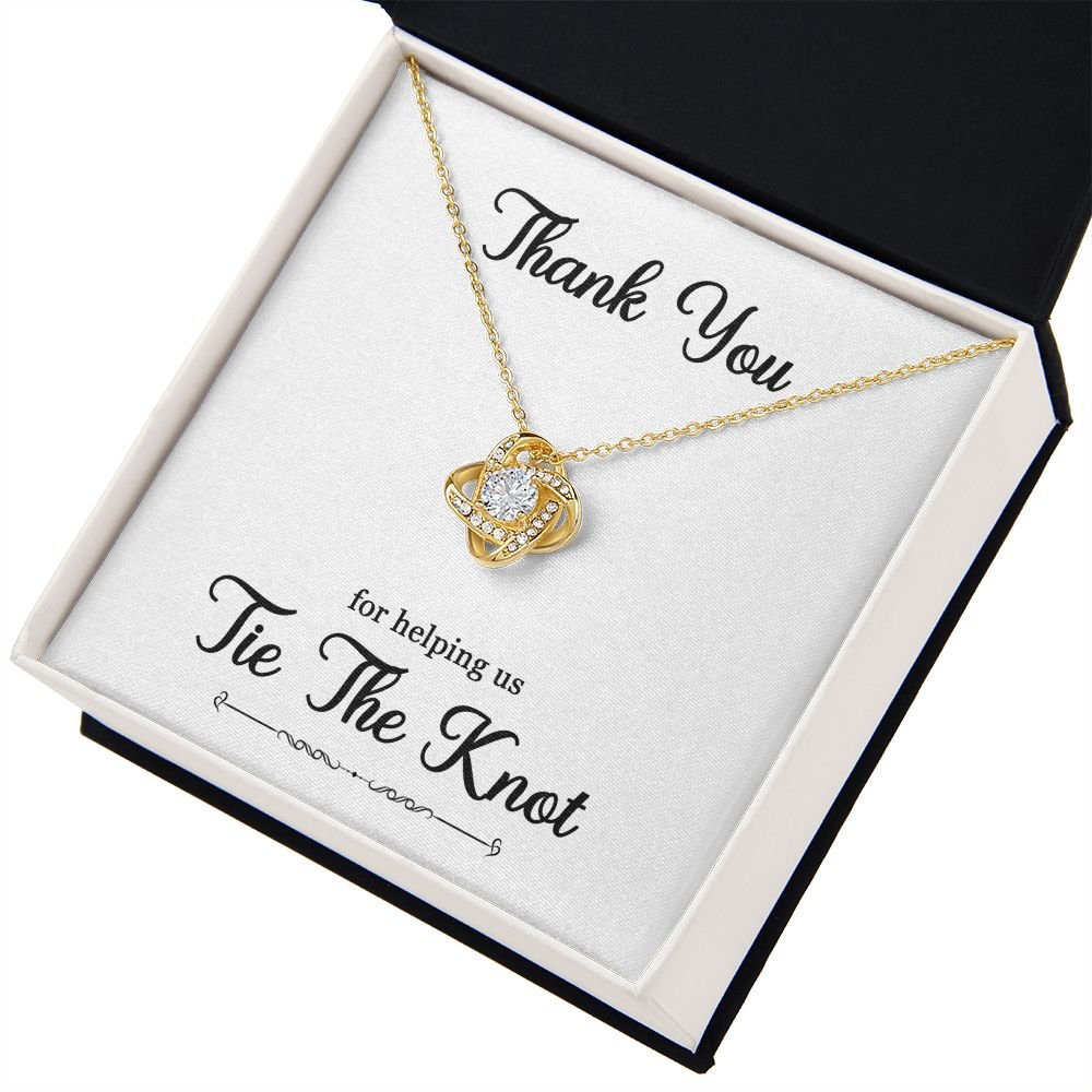 To My Bridesmaid Gift - Thank You For helping Us Tie The Knot - Love Knot Necklace #e74 - Image 33