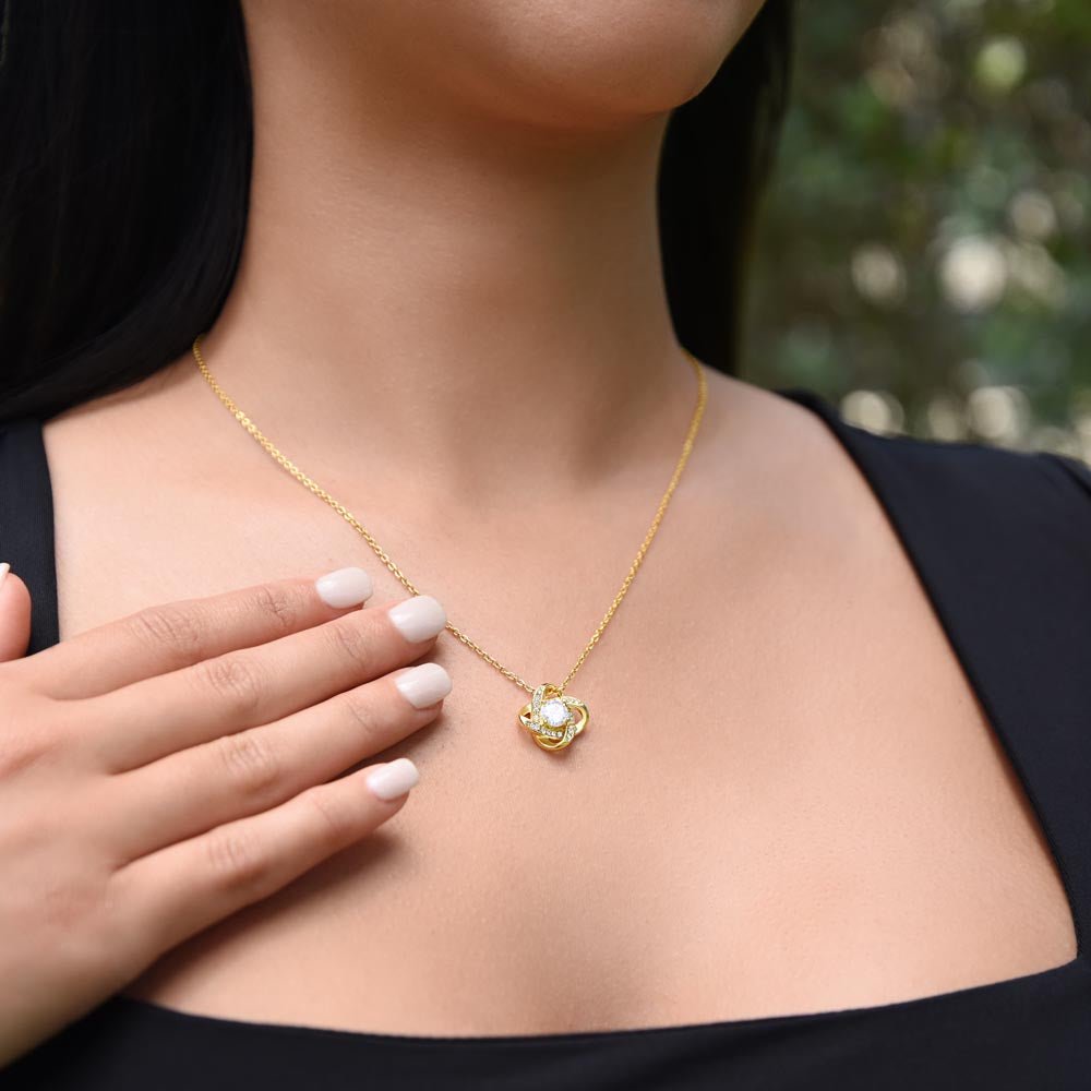 To My Granddaughter Necklace Gift - Marvelous young woman - Love Knot #e161 - Image 4