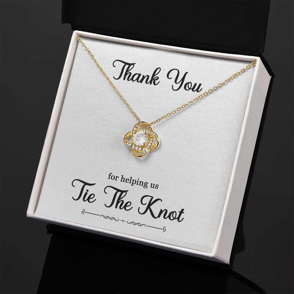 To My Bridesmaid Gift - Thank You For helping Us Tie The Knot - Love Knot Necklace #e74 - Image 31