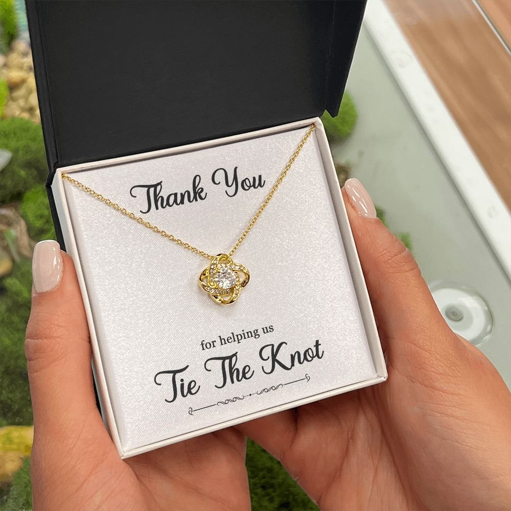 To My Bridesmaid Gift - Thank You For helping Us Tie The Knot - Love Knot Necklace #e74 - Image 30