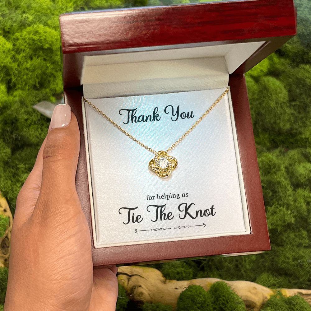To My Bridesmaid Gift - Thank You For helping Us Tie The Knot - Love Knot Necklace #e74 - Image 9