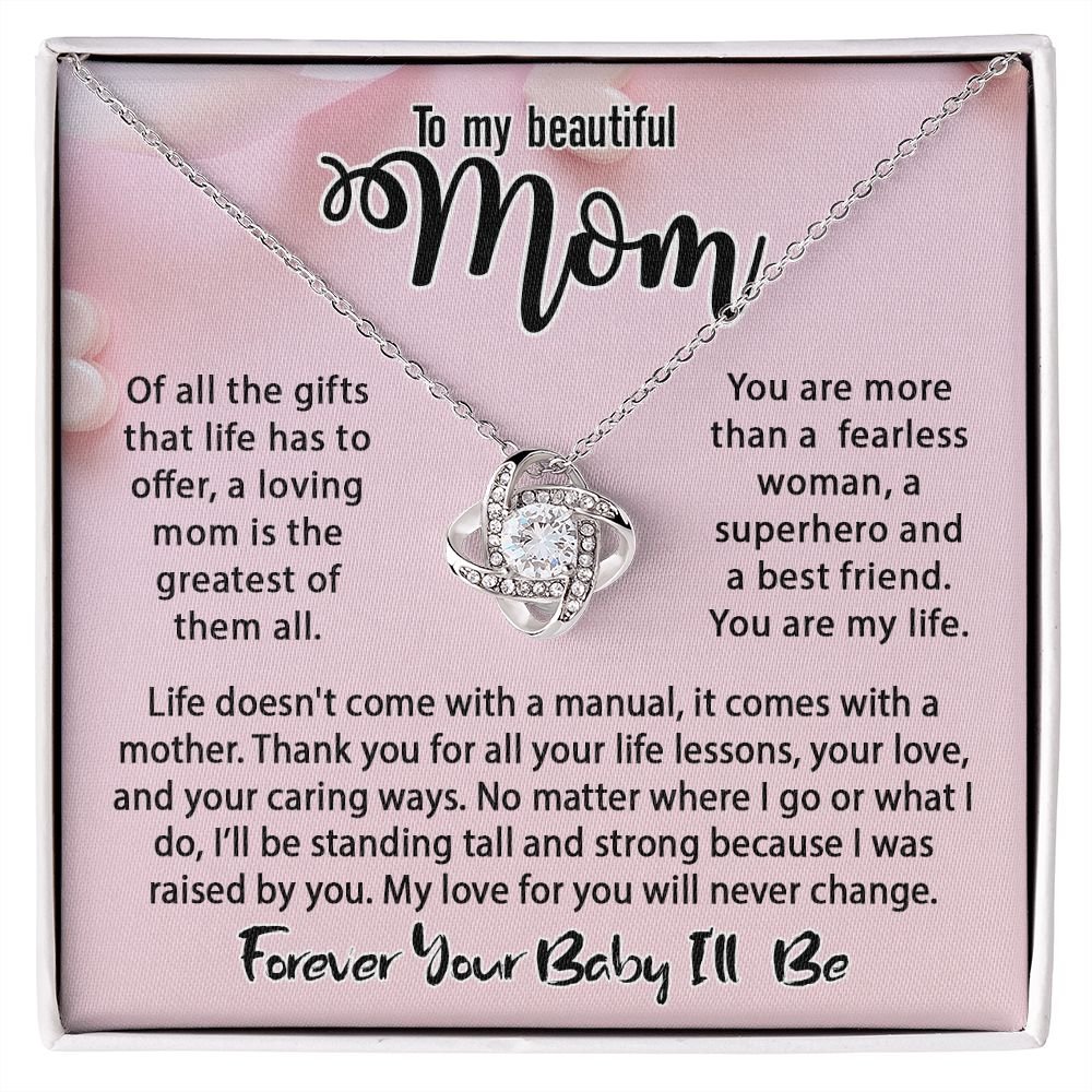Women's Love Knot Necklace - Message Card Jewelry - Jewelry Inns