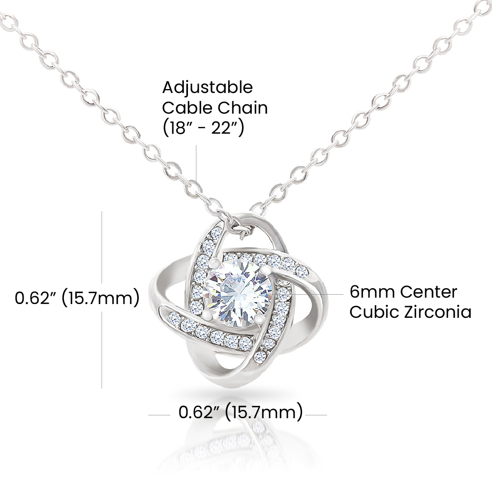 To My Granddaughter Necklace Gift - Be Bold - Love Knot #e158 - Image 13