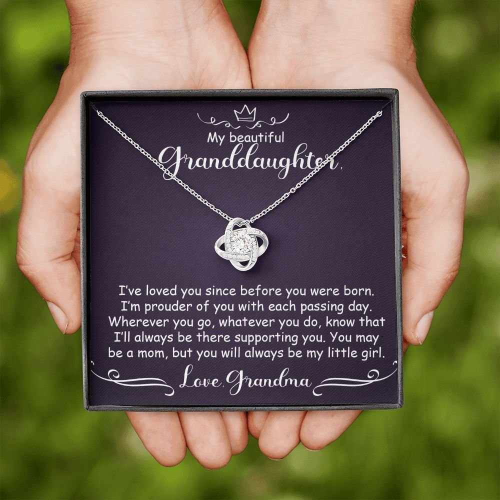To My Granddaughter Necklace Gift - My little girl - Love Knot #e164 - Image 7