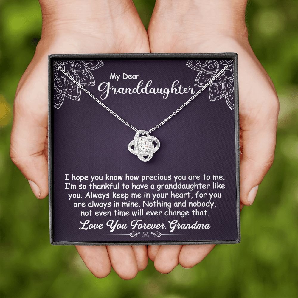 To My Granddaughter Necklace Gift - I hope you know - Love Knot #e162 - Image 14