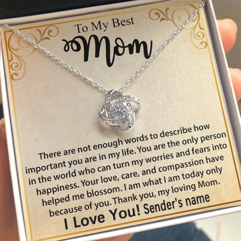 Personalized Necklace For Mom - Mothers Day Gift Ideas, Birthday Christmas Gift for Mom Love Knot - Custom name #az23e246 - Image 6