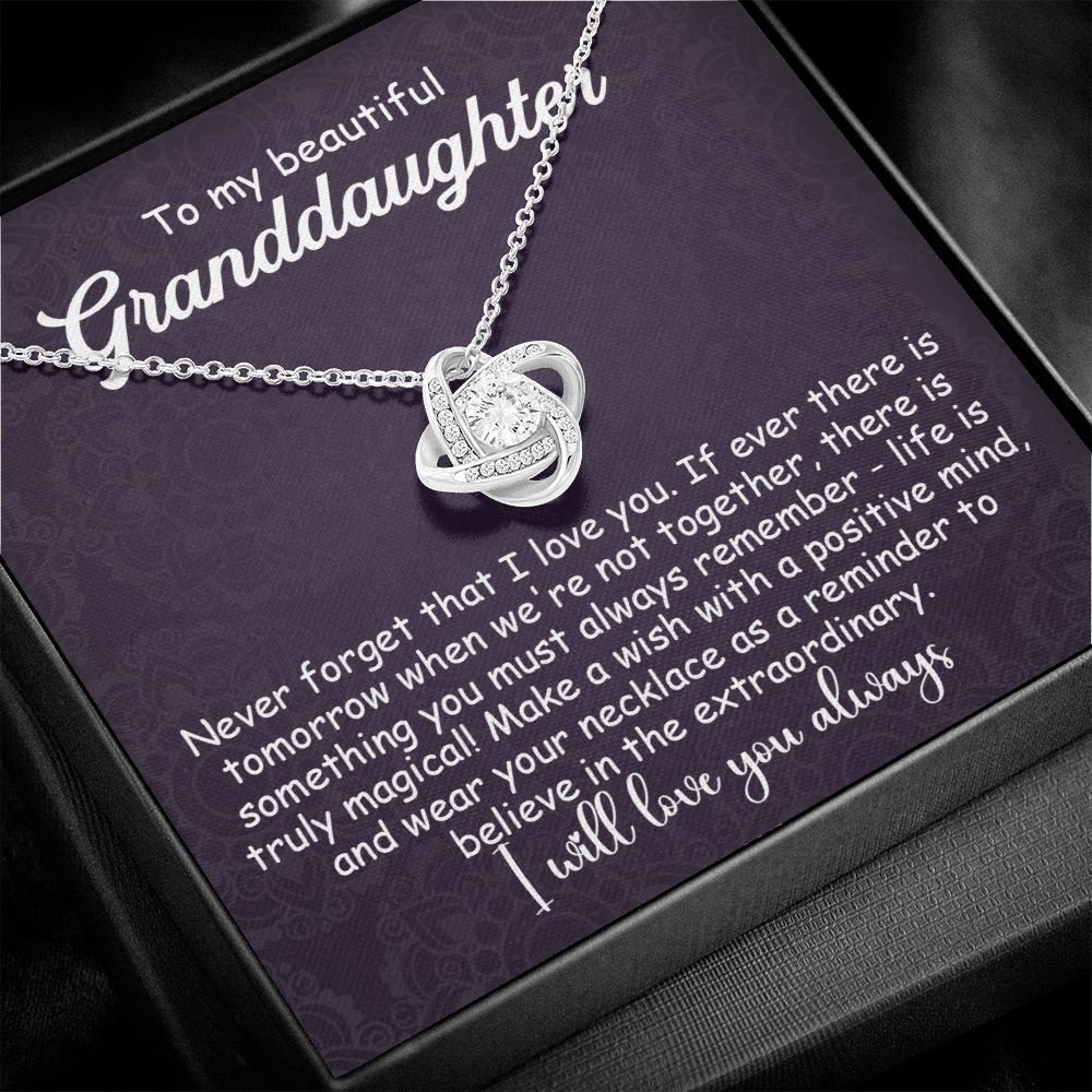 To My Granddaughter Necklace Gift - Life is truly magical - Love Knot #e157 - Image 10