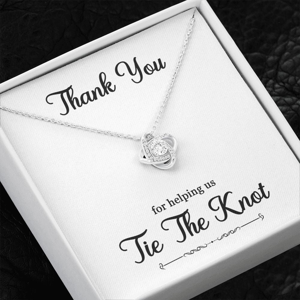 To My Bridesmaid Gift - Thank You For helping Us Tie The Knot - Love Knot Necklace #e74 - Image 35