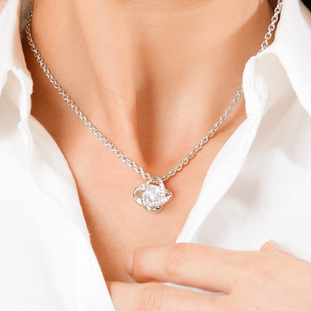 To My Bridesmaid Gift - Thank You For helping Us Tie The Knot - Love Knot Necklace #e74 - Image 39