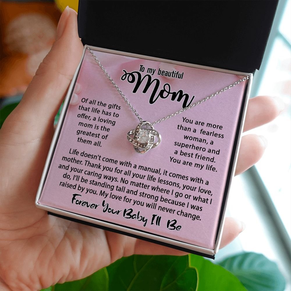 Women's Love Knot Necklace - Message Card Jewelry - Jewelry Inns