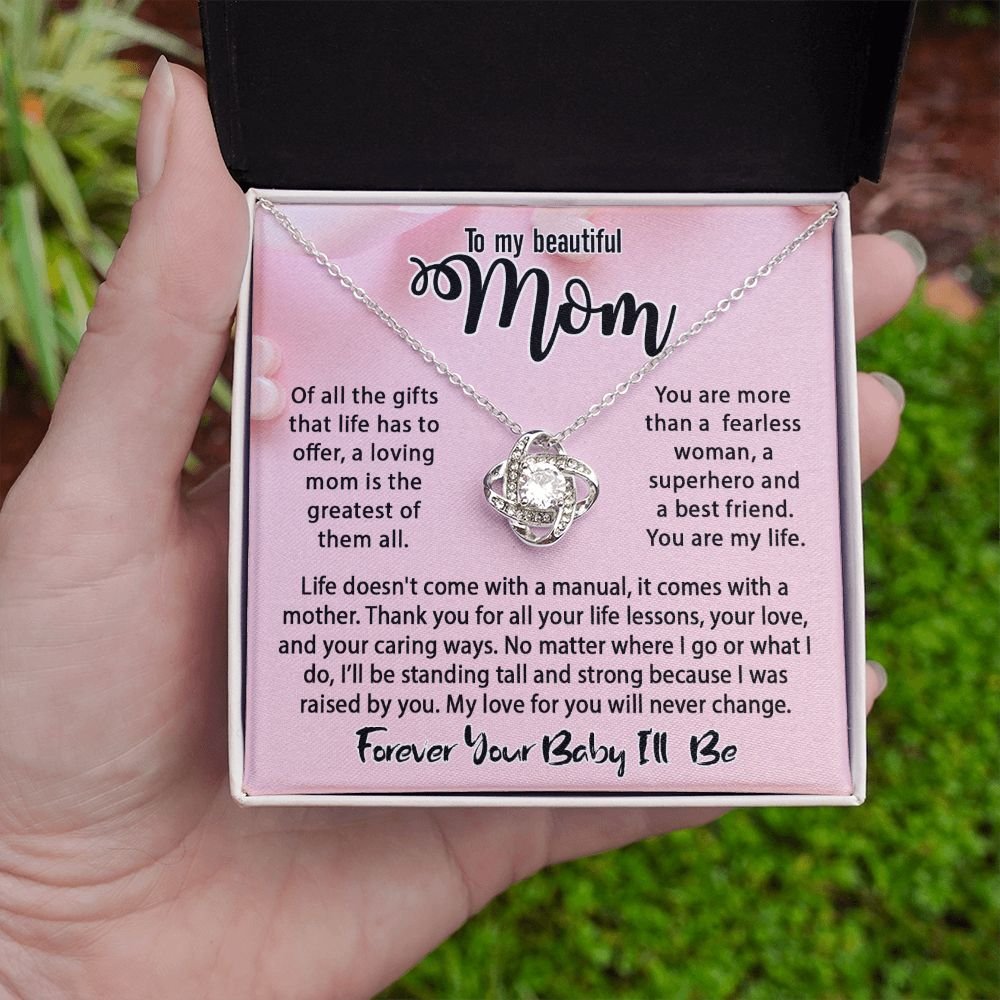 Women's Love Knot Necklace - Message Card Jewelry - Jewelry Inns