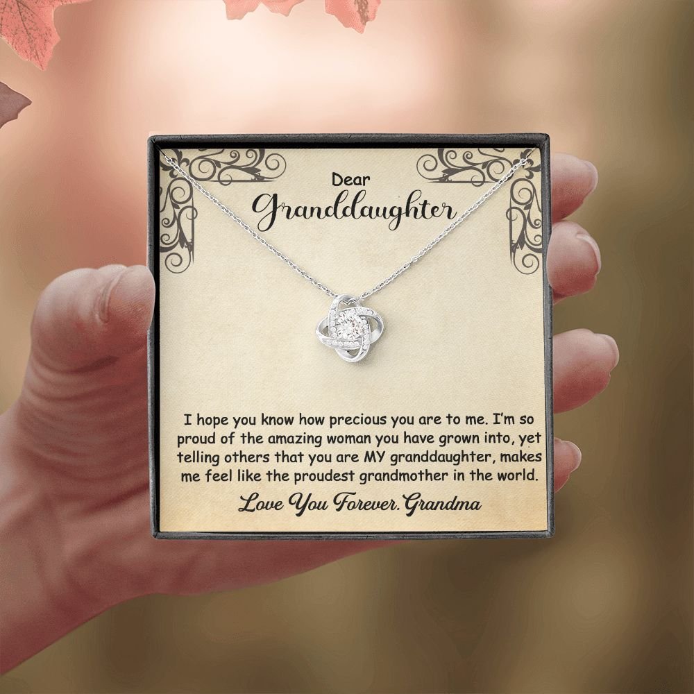 To My Granddaughter Necklace Gift - I hope you know - Love Knot #e160 - Image 10