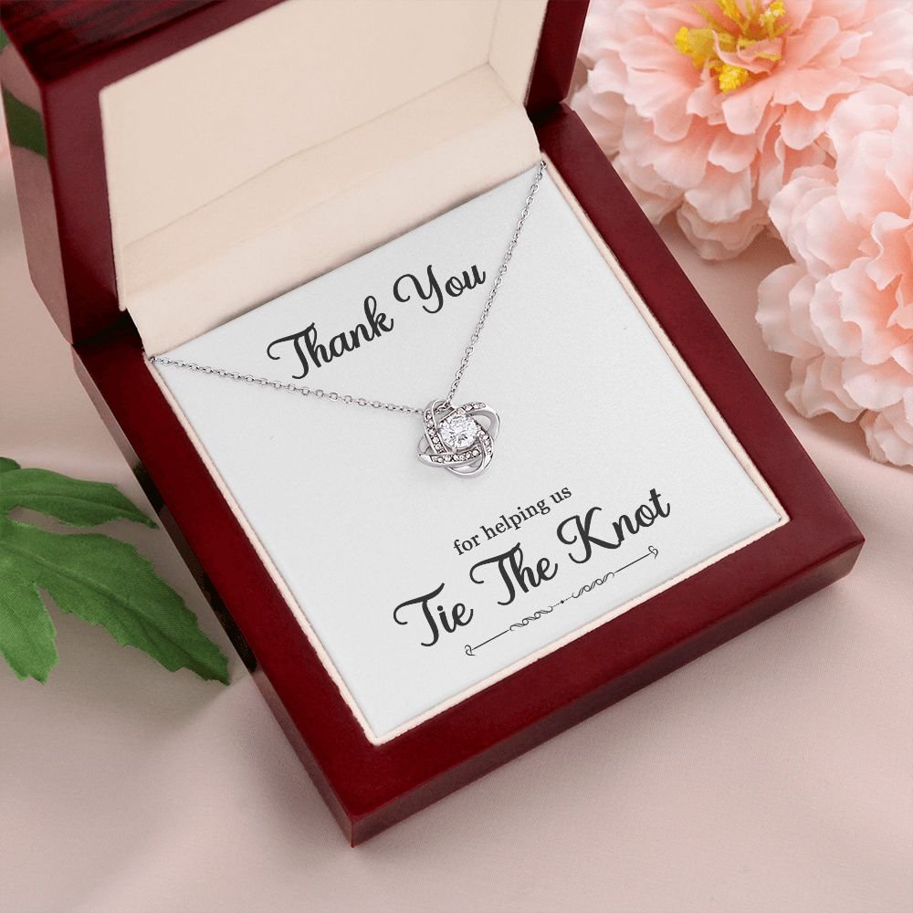 To My Bridesmaid Gift - Thank You For helping Us Tie The Knot - Love Knot Necklace #e74 - Image 28