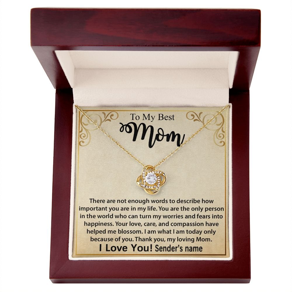 Personalized Necklace For Mom - Mothers Day Gift Ideas, Birthday Christmas Gift for Mom Love Knot - Custom name #az23e246 - Image 4