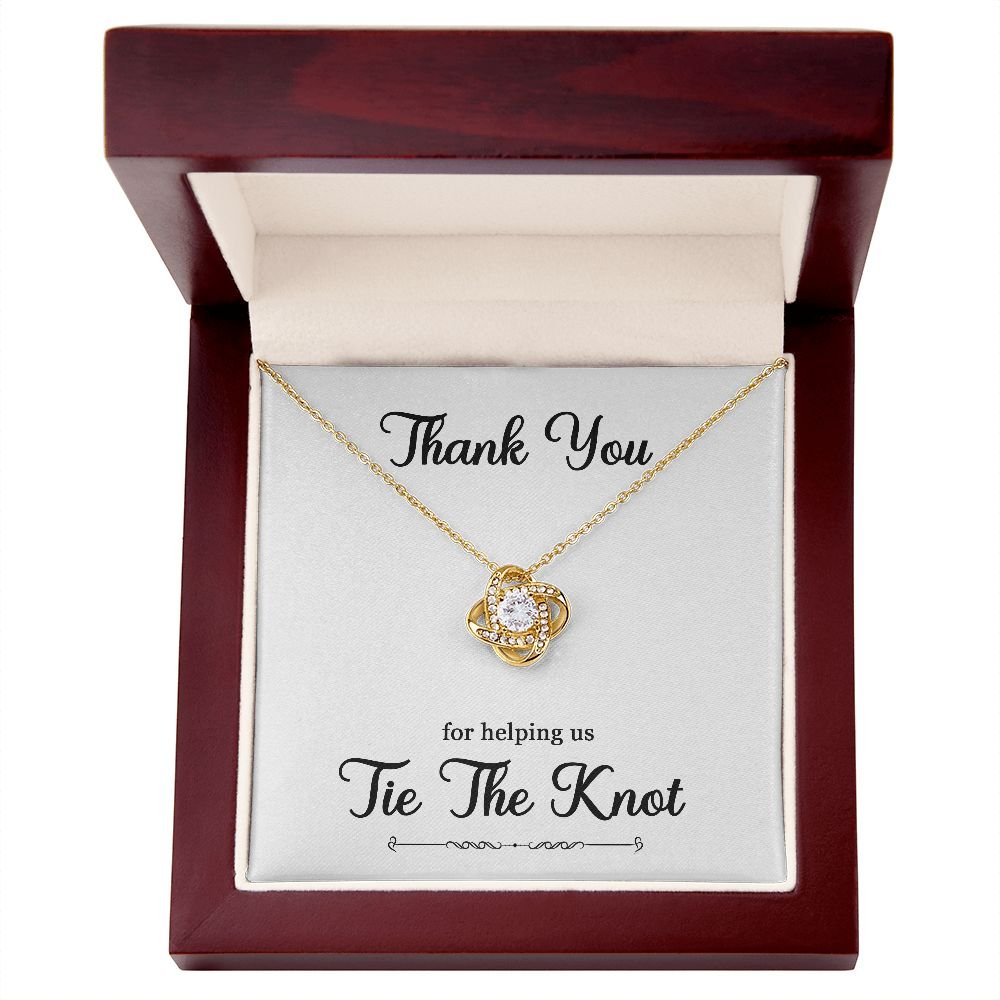 To My Bridesmaid Gift - Thank You For helping Us Tie The Knot - Love Knot Necklace #e74 - Image 6